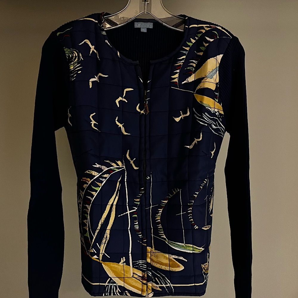 J. McLaughlin Navy and Gold Jacket